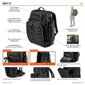 5.11 Tactical Rush 72 - 2.0 Backpack, 55L, Multicam (56566-169)