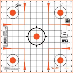 Allen Ez Aim  - Peel Away Shooting Target, Sight-In Grid, 12"x12"