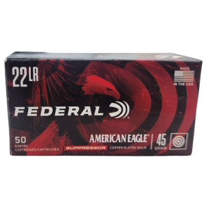 American Eagle Suppressor - 22LR, 45 GR, CPRN, Box of 50 (AE22SUP1)