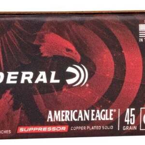 American Eagle Suppressor - 22LR, 45 GR, SP, Box of 50 (AE22SUP1)