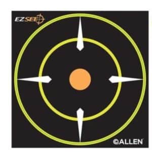 Allen EZ See Adhesive Bullseye Target, 6" x 6", Pack of 12 (15226)