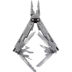 SOG PowerAccess Multi-Tool - 18 Tools, Stone Wash Finish, Clam (SOG-PA1001-CP)