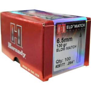 Hornady ELD-M - 6.5mm, 130gr, ELD-M, Box of 100 (26177)