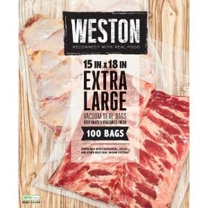 Weston Extra Large 15 X 18 Vacuum Bags - 100 Count (30-0105-W)