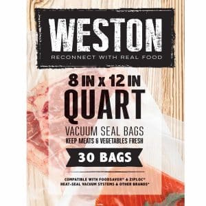 Weston Quart 8" X 12" Vacuum Bags - 30 Count (30-0111-W)