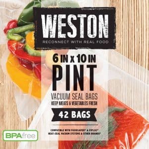 Weston Pint 6" X 10" Vacuum Bags - 42 Count (30-0112-W)
