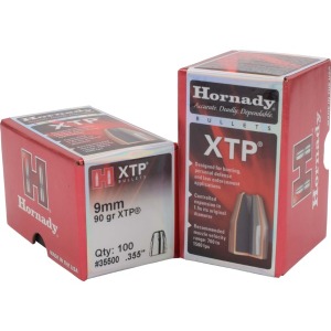 Hornady Pistol - 9mm, 90gr, HP, Box of 100 (35500)