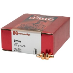 Hornady Action Pistol - 9mm, 115gr, HAP, Case of 500 (355281)