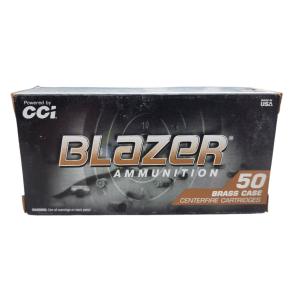 CCI Blazer Brass - 40 S&W, 165gr, FMJ, Box of 50 (5210)