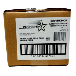 Federal Independence - 9mm Luger, 115gr, FMJ, Case of 1000 (5250BK1000)
