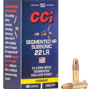CCI Subsonic - 22LR, CPSHP, 40gr, Box of 50 (74)