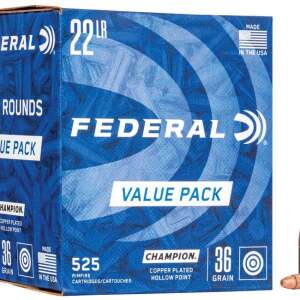 Federal Champion Training - 22LR, 36gr, HP, Box of 525 (745)