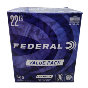 Federal Champion Training - 22LR, 36gr, CPHP, Box of 525 (745)