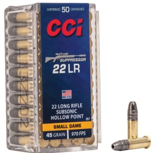 CCI Suppressor - 22LR, 45gr, LHP, Box of 50 (957)
