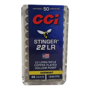 CCI Stinger - 22LR, 32gr, CPHP, Box of 50 (50)