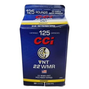 CCI VNT - 22 WMR, 30gr, VNT, Carton of 125 (929CC)