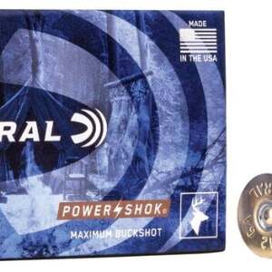 Federal Power-Shok - 12GA, 2-3/4", 8 Pellets, 000 Buck, Box of 5 (F127000)