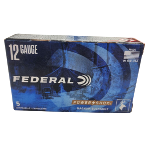 Federal Power-Shok - 12GA, 2-3/4", 9 Pellets, 00 Buck, Box of 5 (F13000)