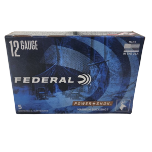 Federal Power-Shok - 12GA, 3", 15 Pellets, 00 Buck, Box of 5 (F13100)