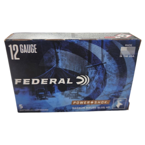 Federal Power-Shok - 12GA, 3", 1-1/4 oz, Rifled Slug, Box of 5 (F131RS)