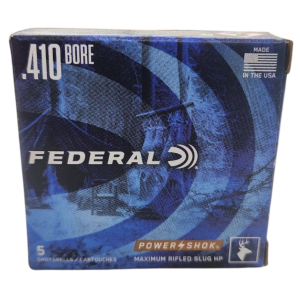Federal Power-Shok - 410GA, 2-1/2", 1/4 oz, Rifled Slug, Box of 5 (F412RS)
