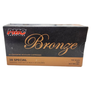 PMC Bronze - 38 Spl, 132gr, FMJ, Box of 50 (PMC38G)