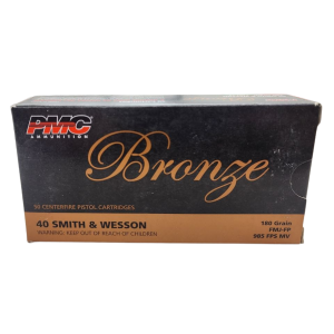 PMC Bronze - .40 S&W, 180gr, FMJ-FP, Box of 50 (PMC40E)