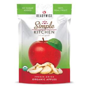ReadyWise Simple Kitchen - Organic Freeze-Dried Apples, 1 Serving (RWSK02-017)