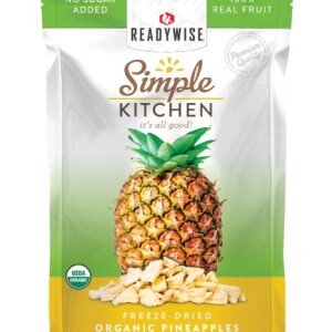 ReadyWise Simple Kitchen - Organic Freeze-Dried Pineapples, 1 Serving (RWSK02-016)