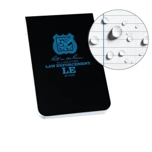 Rite in the Rain Law Enforcement Notebook - Black/Blue, 3.25"x5", 112 Page (1023LE)