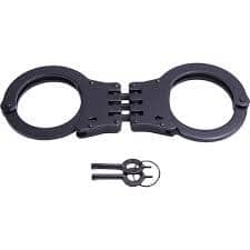 CampCo UZI Double Lock Hinged Handcuff - 20 Position, 2 Keys, Black (UZI-HC-H-B)