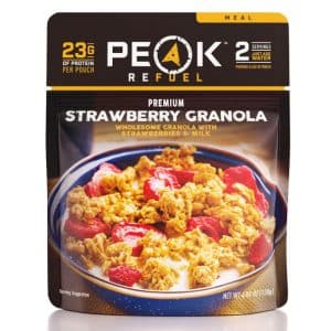 Peak Refuel Premium Freeze Dried Meals - Strawberry Granola, 2 Servings (B07BSL19CP)