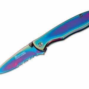 Boker Magnum Rainbow II - 2.83", 440A, Rainbow, Combo, Rainbow Stainless (01YA107)