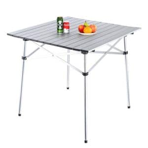 PHAT Foldable Portable Square Camping Table with Carry Bag - Aluminum, 27.5" X 27.5" (PT-TY501G)
