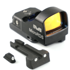 Meprolight Micro Red Dot Sight - 1x, 1.8", MOA, Illuminated, Red, Dot Reticle, Quick Detatch, Black (ML880511)