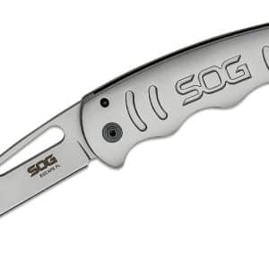 SOG Escape FL - 3.5", 8CR13MOV, Bead Blast, Plain Edge, Stainless Steel (14-52-01-57)