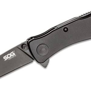 SOG Twitch II - 2.65", AUS8, Black TiNi, Plain Edge, Aluminum (TWI-12-CP)