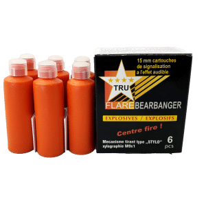 Tru Flare 15mm Bearbangers - Launches 150ft+, Requires 15mm Pen, Pack of 6 (10BANGER)