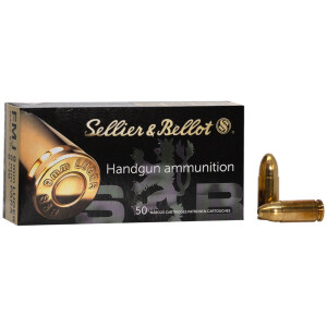 Sellier & Bellot - 9mm Luger, 124gr, FMJ, Box of 50 (310490)