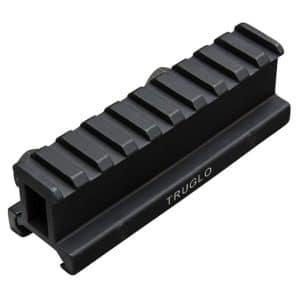 TRUGLO Riser Mount - Picatinney Style, 1" H, CNC Aluminum, Black (TG8990B)