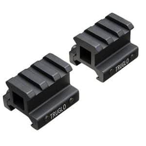 TRUGLO Riser Mount - Picatinney Style, 3/4" H, Aluminum, Black (TG8982B)