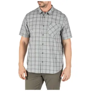 5.11 Tactical Carson Plaid Shirt - Short Sleeve, Patina Plaid - M (71394-415)
