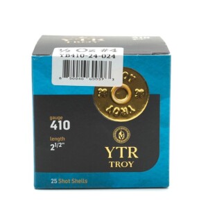 Troy Ammunition - 410ga, 2-1/2", 1/2oz, #4, Lead Shot, Box of 25 (TT364)